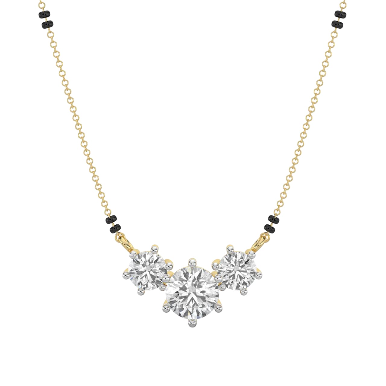 1.86 TW 1.03 CTS Diamond Mangalsutra