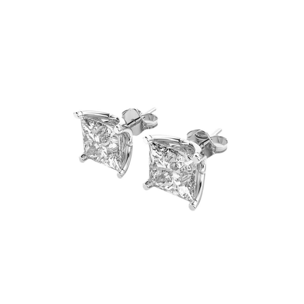 1.50 TW Princess Diamond Studs