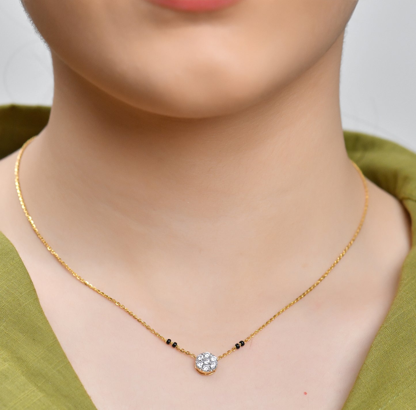 0.40 TW Round Diamond Mangalsutra