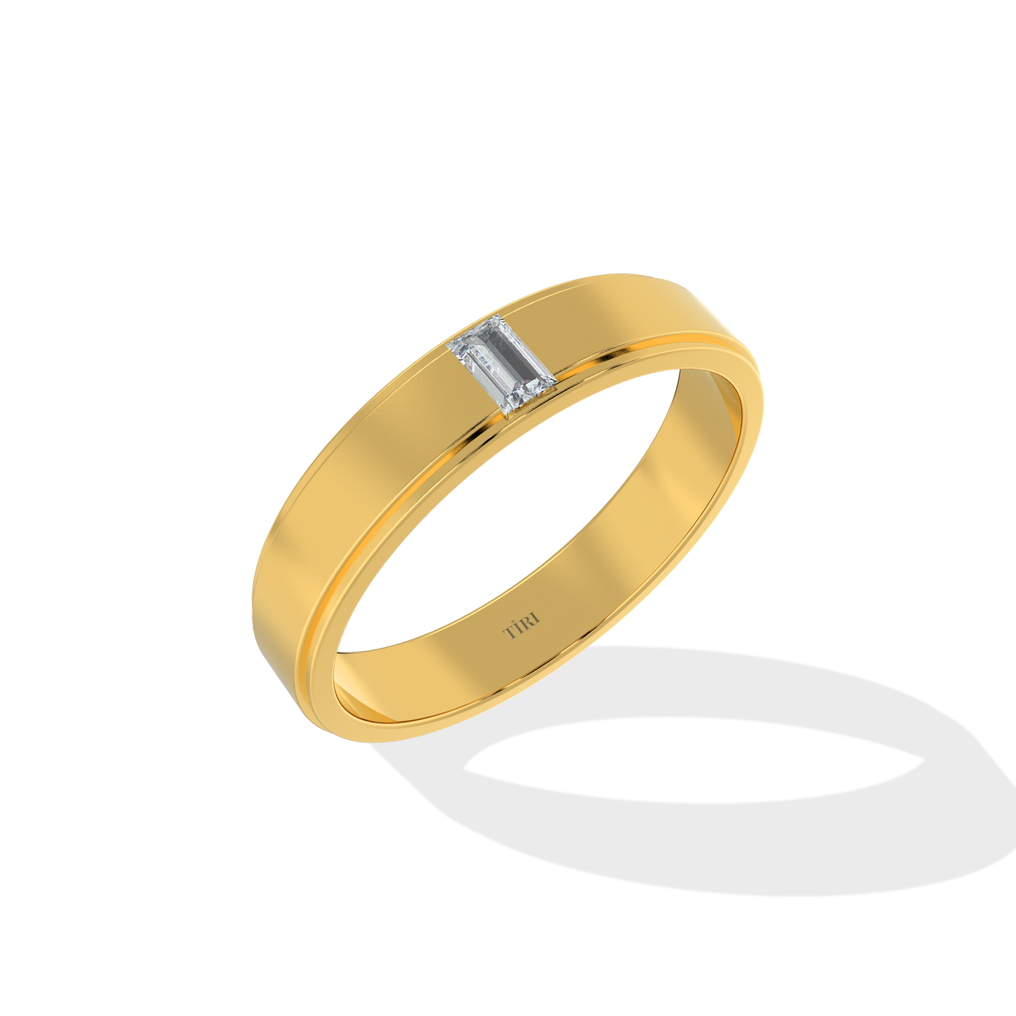 Elegant 1.00 TW diamond ring by Tiri featuring a sparkling round-cut diamond set in a sleek band.