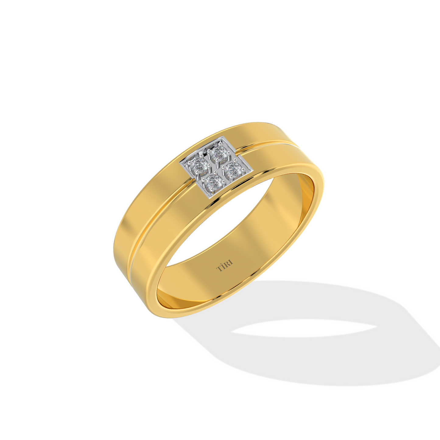 Tiri 1.12 TW diamond ring featuring a sparkling diamond band with intricate detailing on a white background.