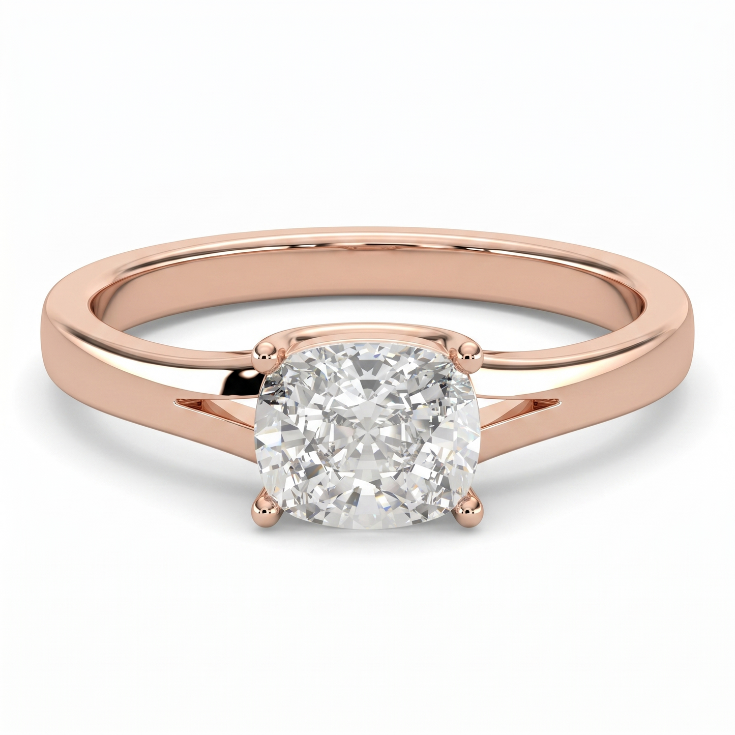 Cushion Solitaire Diamond Ring