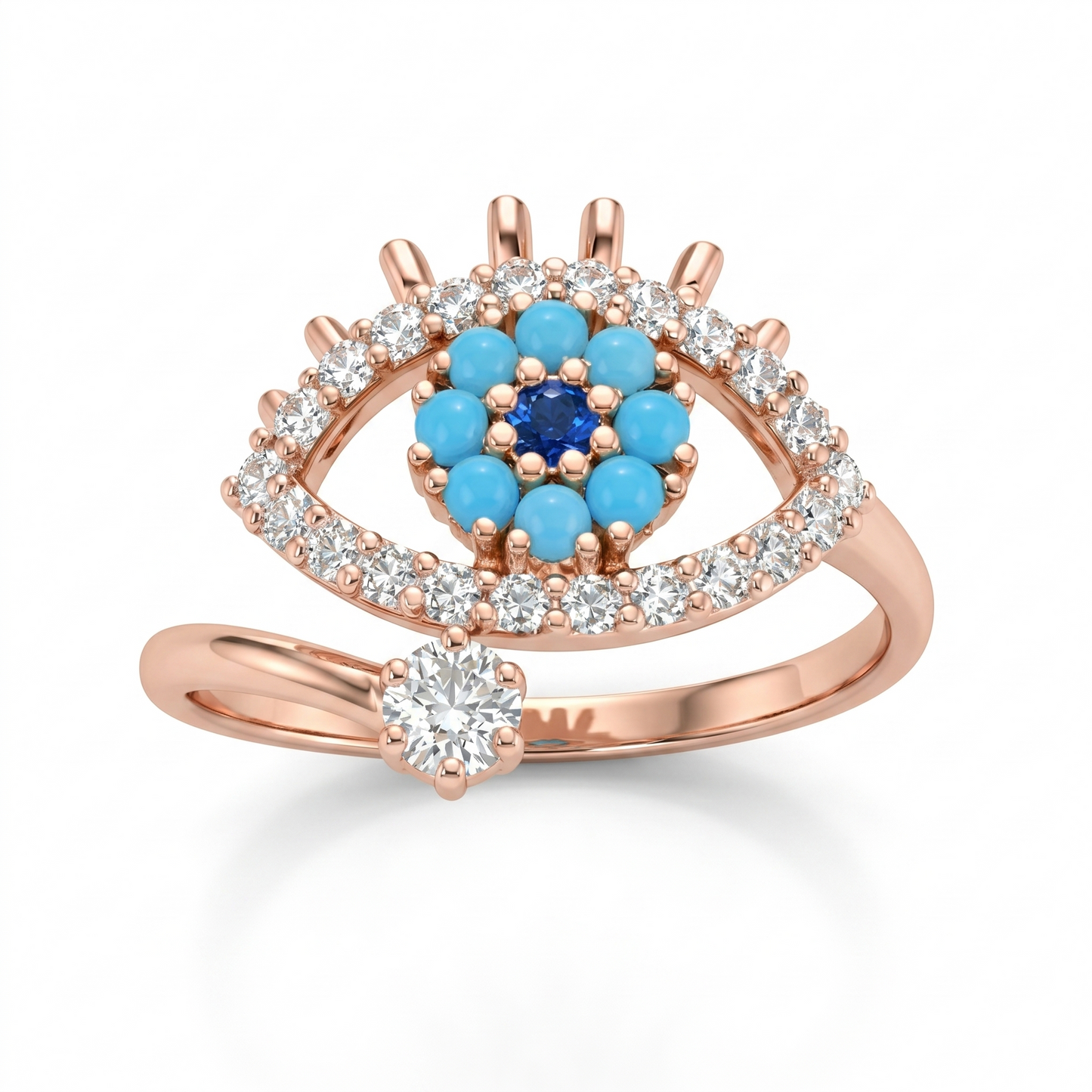 Oculus Evil Eye Diamond Ring