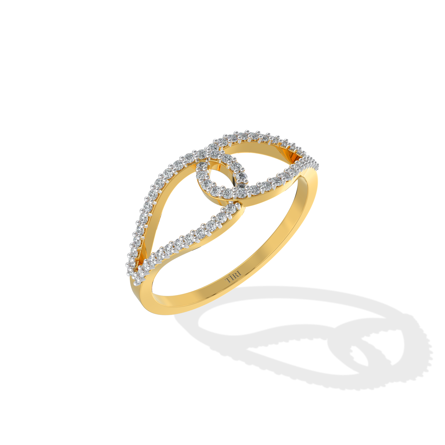 Tiri 0.30 TW diamond ring featuring a sleek band with a sparkling diamond centerpiece.
