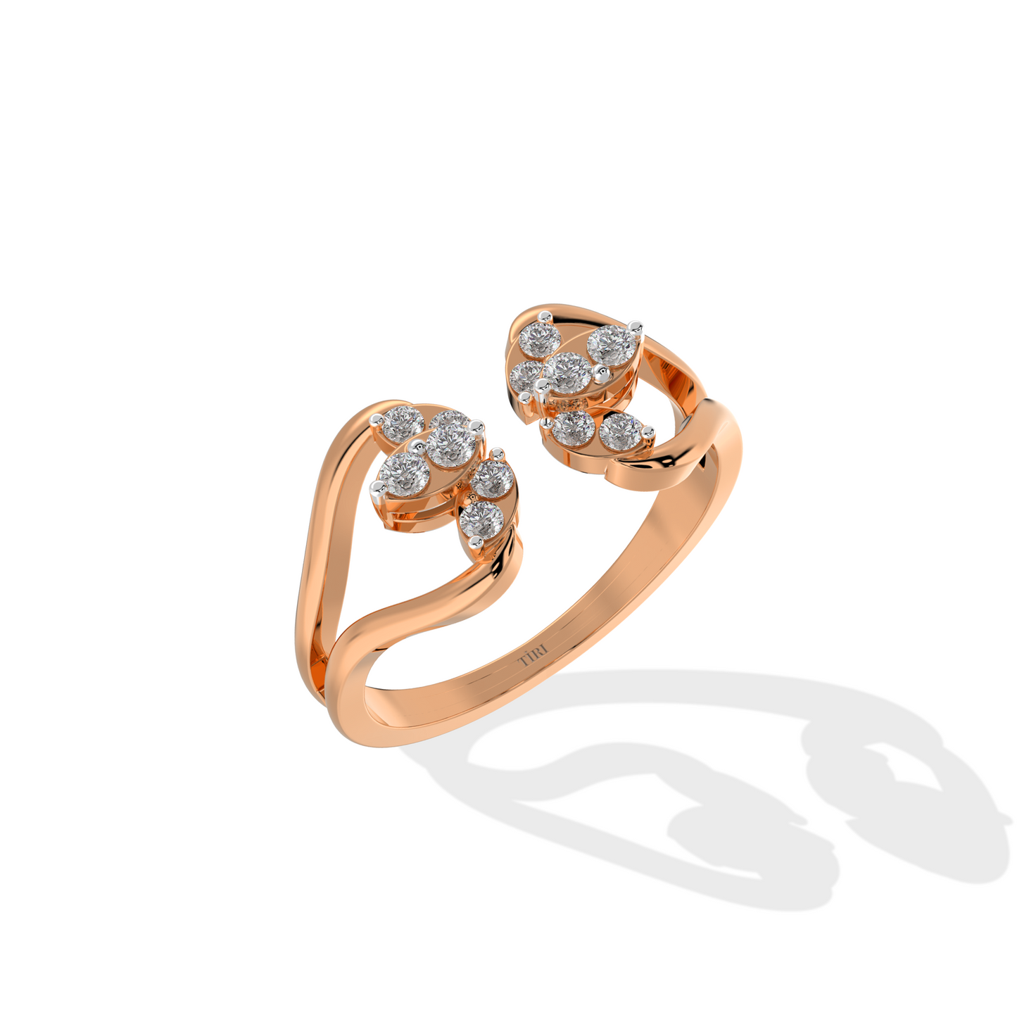 Rose gold cushion cut diamond engagement ring featuring a sparkling halo setting. Fine jewelry