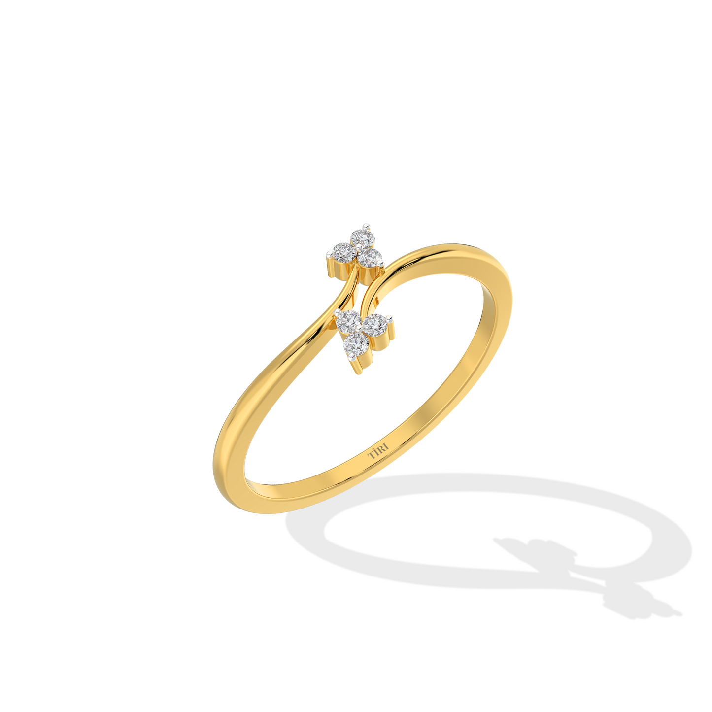 White gold oval diamond engagement ring set horizontally (East-West setting) with a halo of accent stones and a pave band