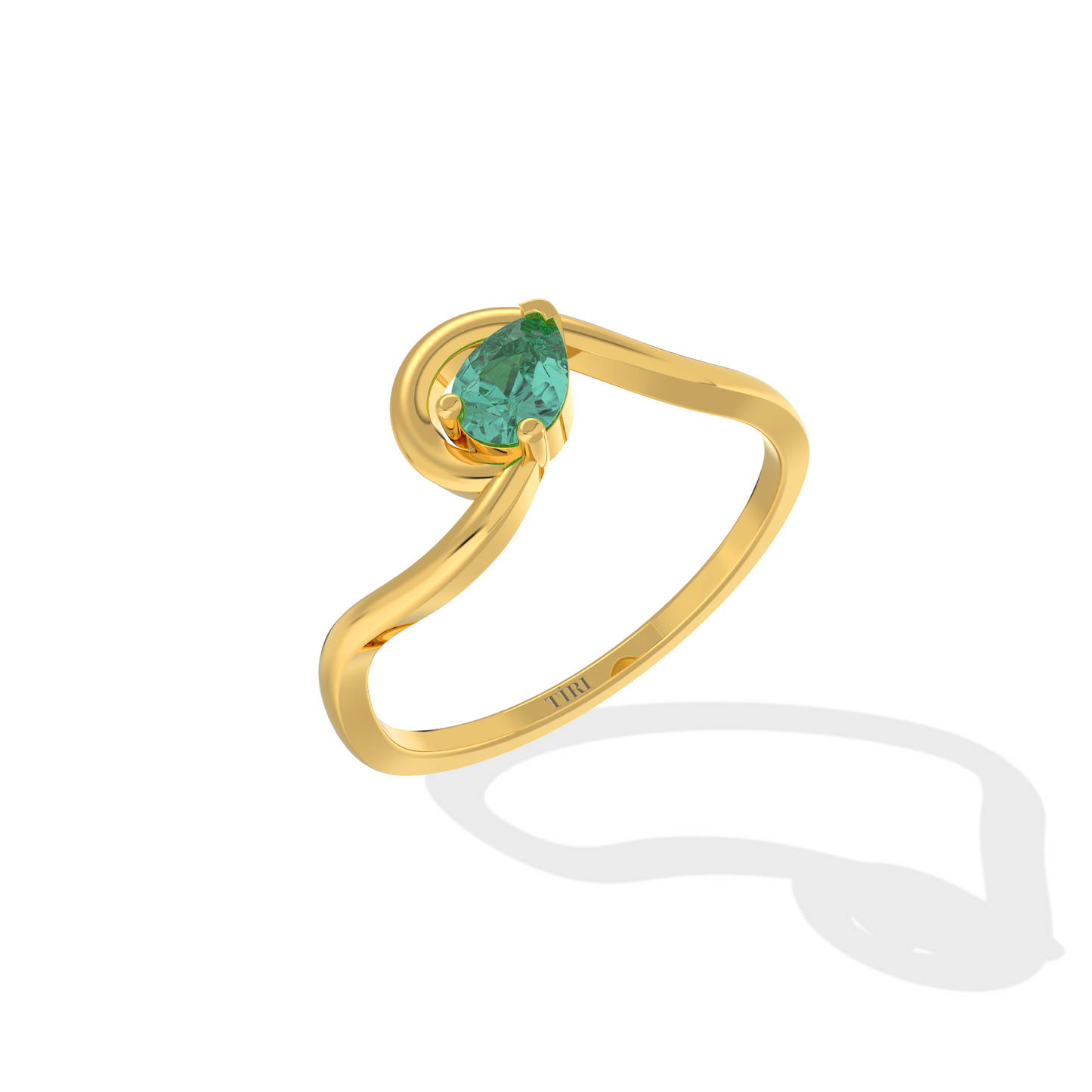Emerald Pear Ring - Tiri