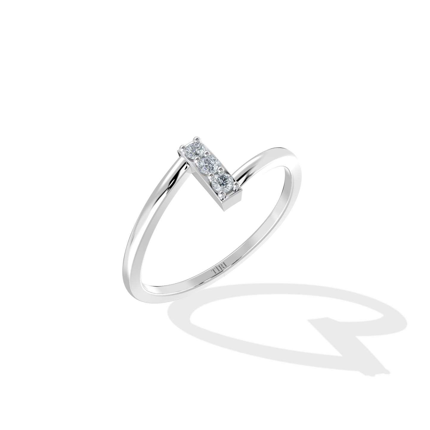 Sleek Diamond Bar Ring