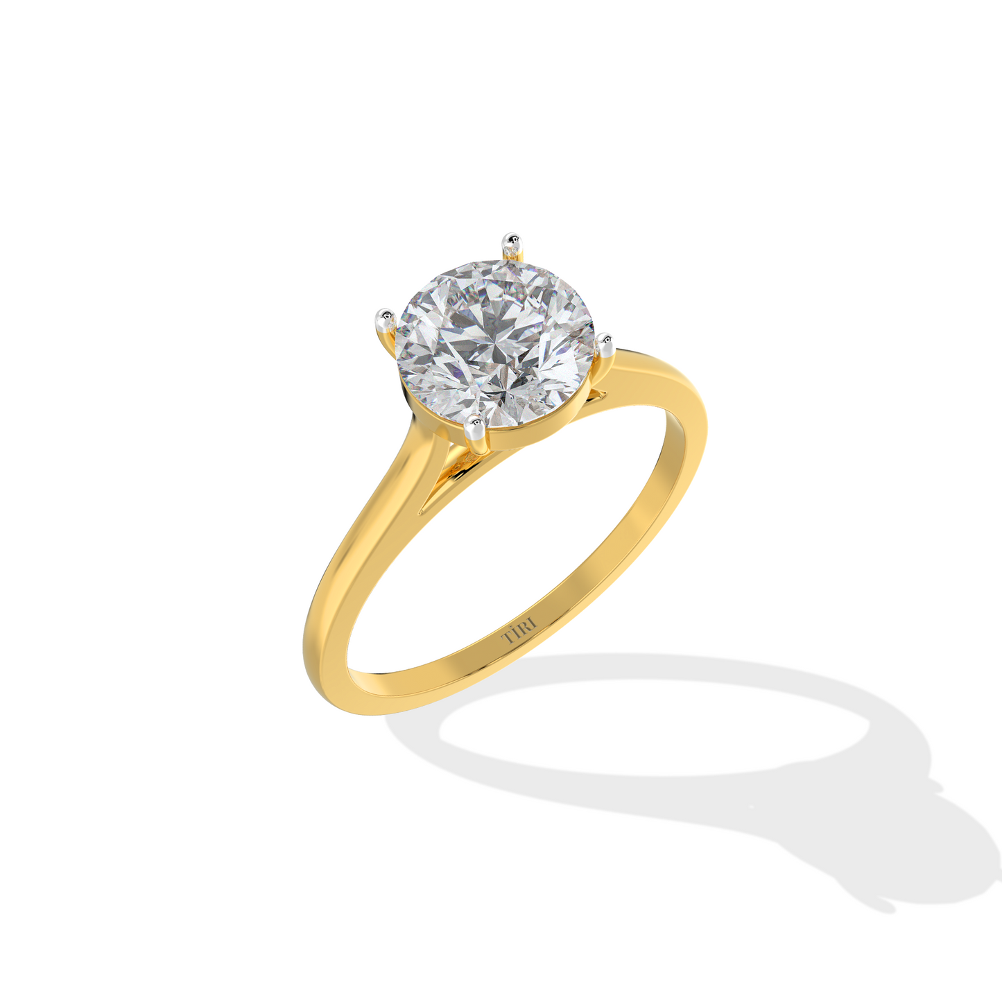 0.50 to 3ct Classic Round Solitaire Diamond Ring - Tiri