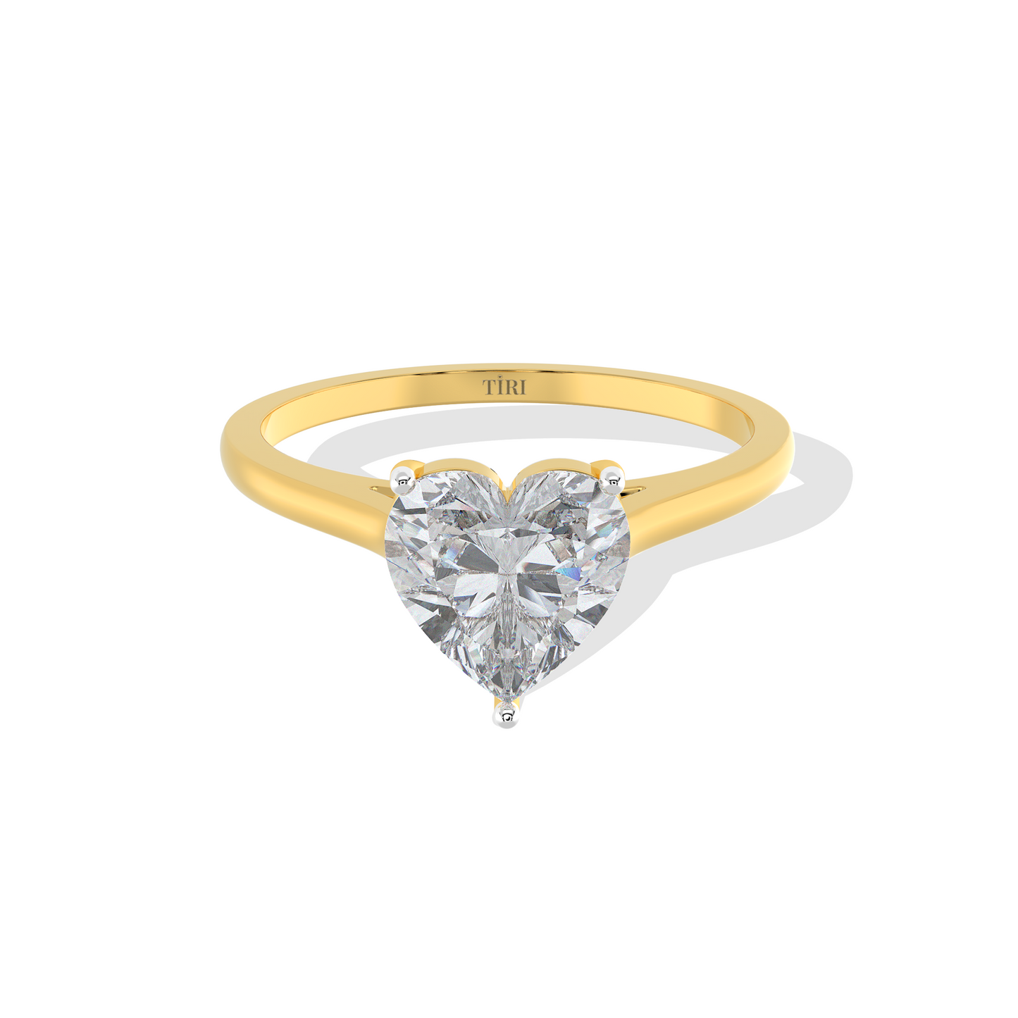 8 to 10ct Classic Heart Diamond Solitaire Ring