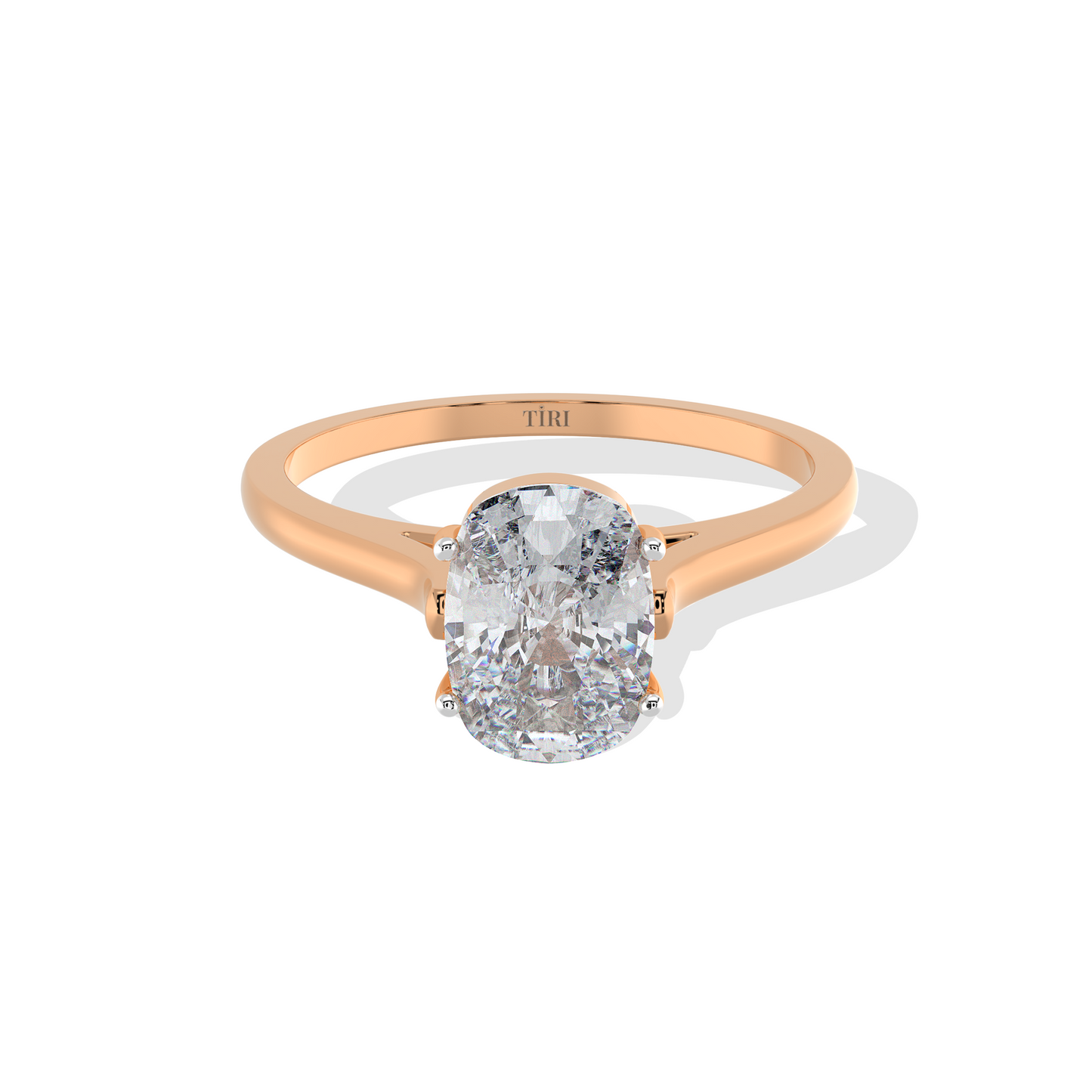 Classic Oval Diamond Solitaire Ring