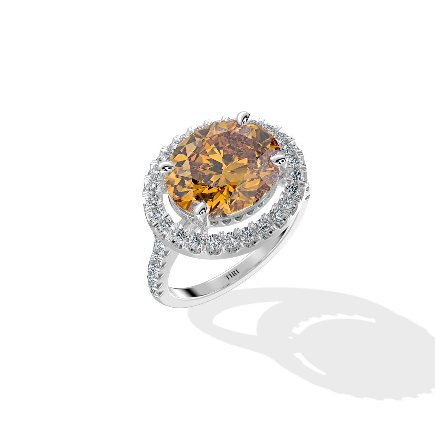 0.78 TW Diamond 2.03 Yellow Cl Stone Ring