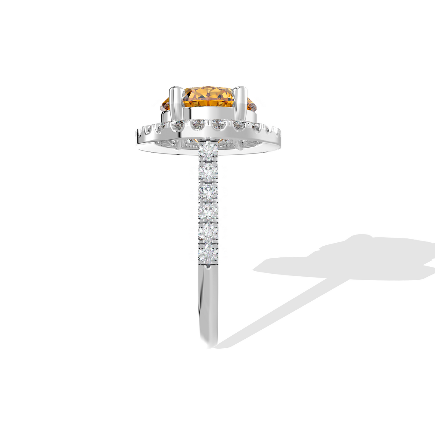 0.78 TW Diamond 2.03 Yellow Cl Stone Ring