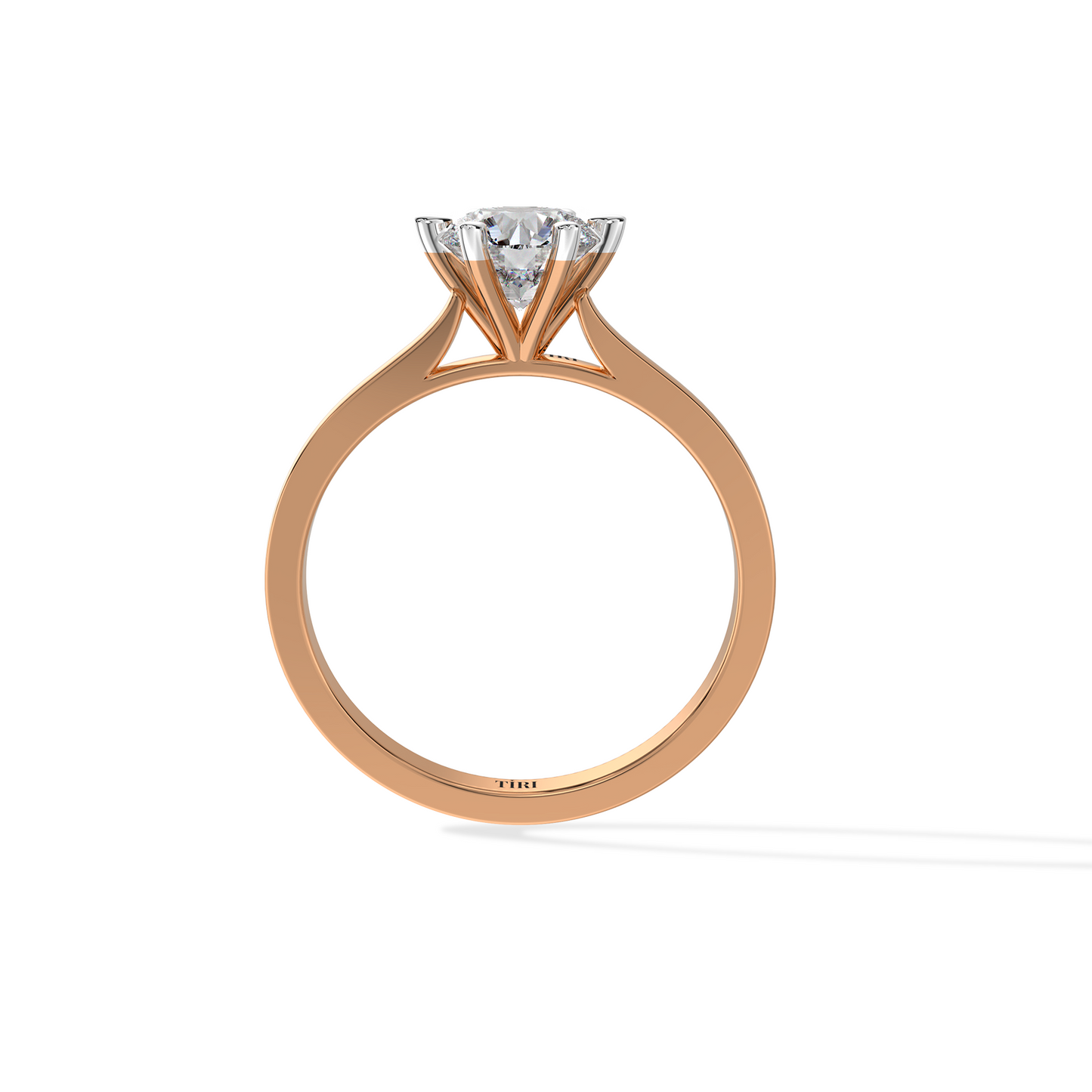 0.85 TW 6 Prong Round Diamond Ring