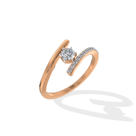 Spiral Diamond Ring