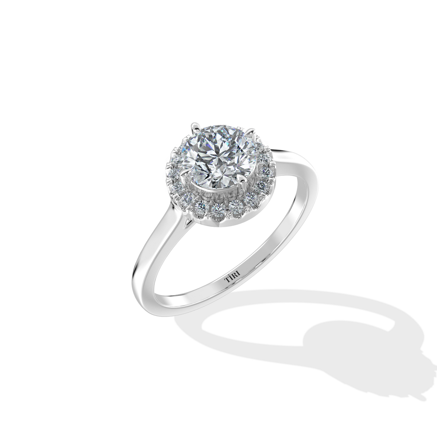 Elegant Halo Engagement Ring
