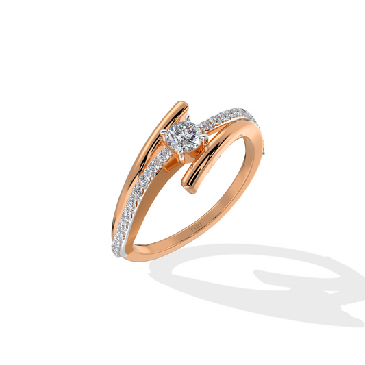 Elegant Cross Diamond Ring