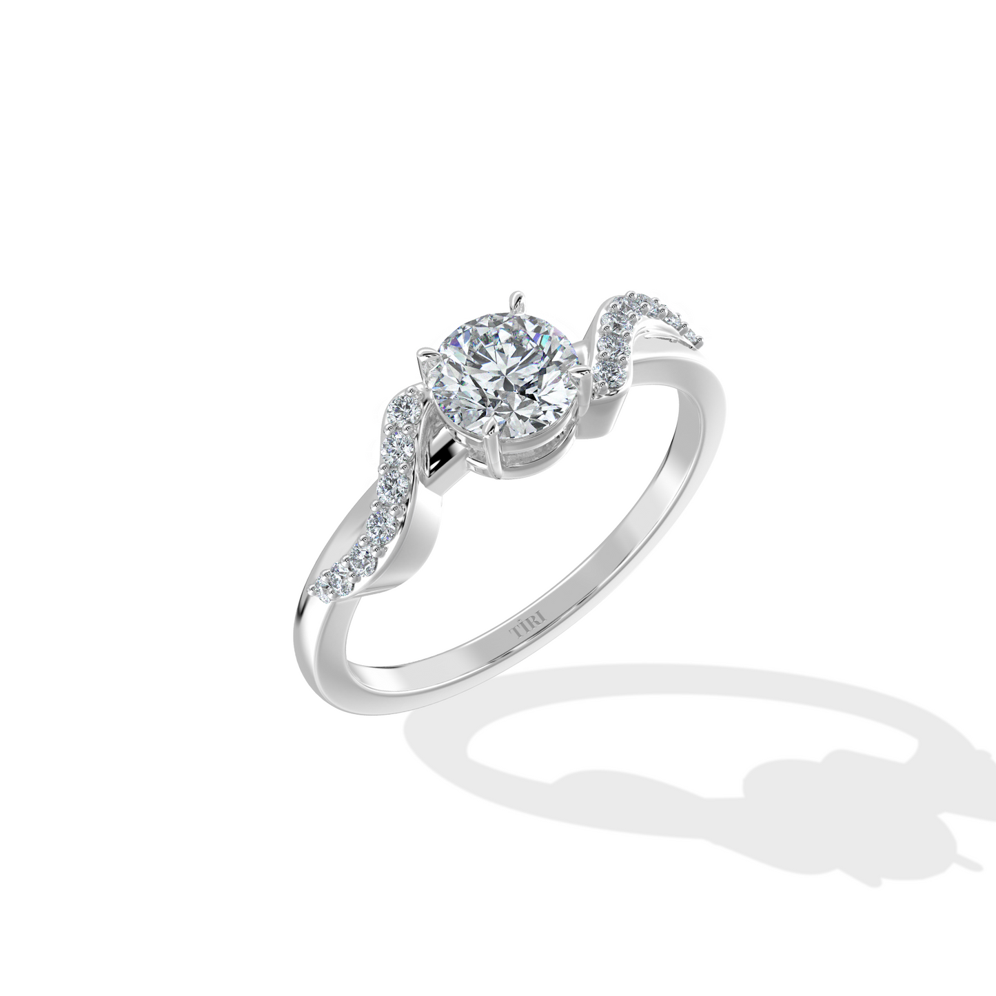Radiant Swirl Solitaire