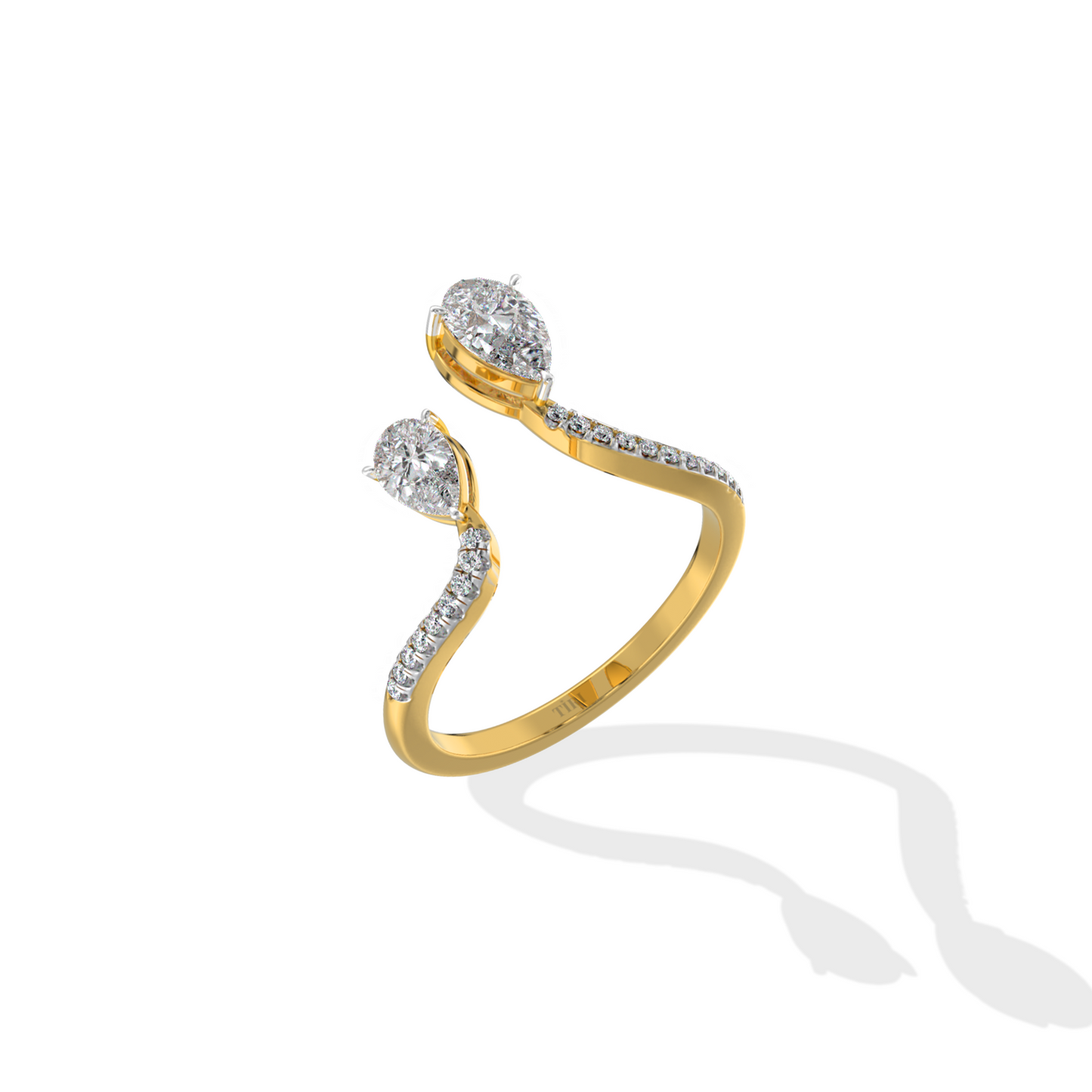 Twin Pear Ring
