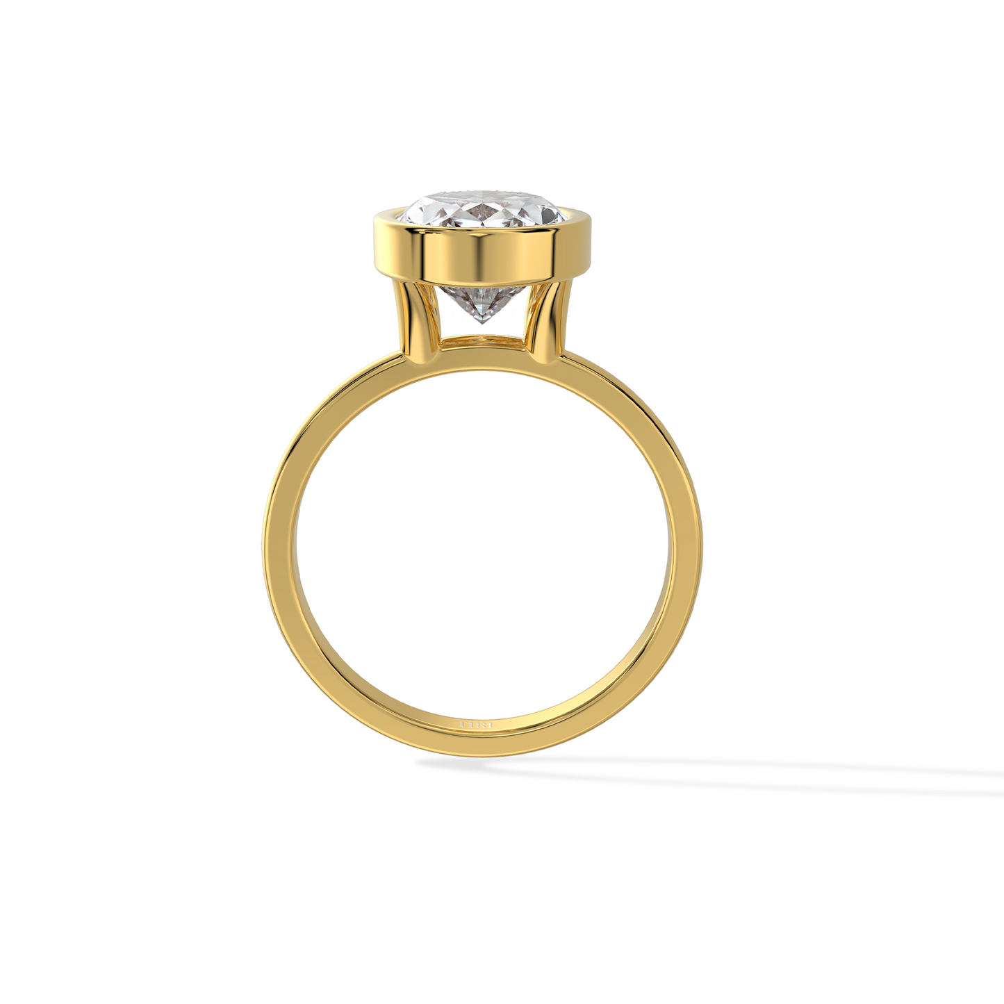 4.00 TW Oval Bezel Diamond Ring