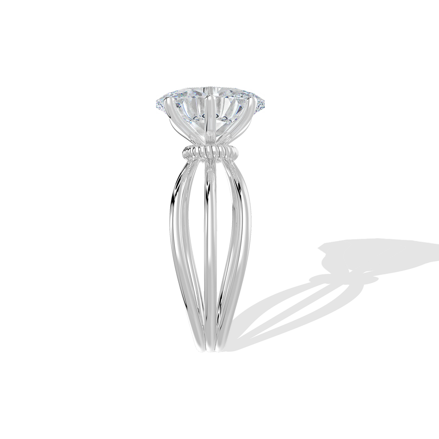 3.00 TW Oval Trio Band Diamond Ring