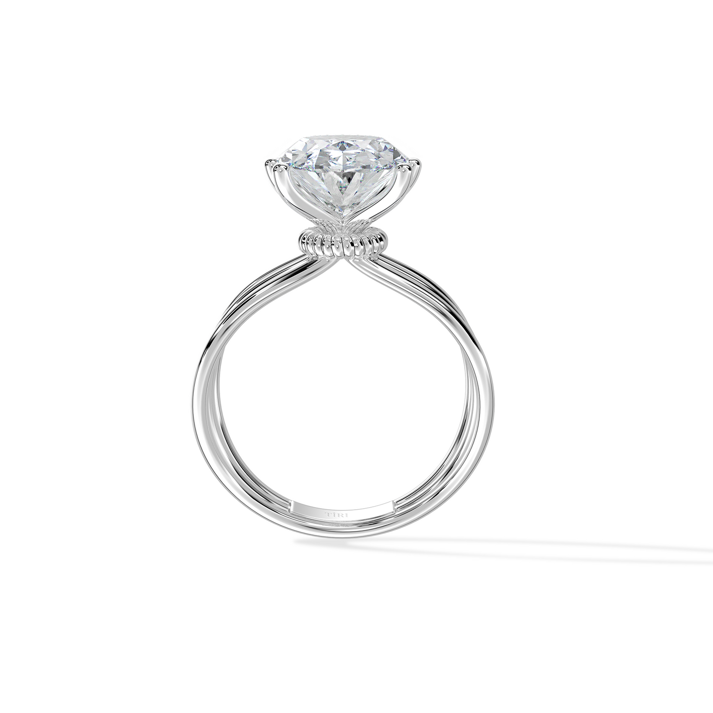 3.00 TW Oval Trio Band Diamond Ring