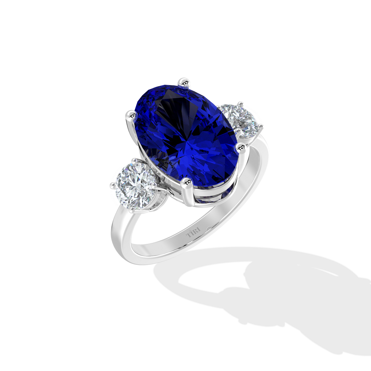 0.80 TW Diamond 4.00 Blue Cl Stone Ring