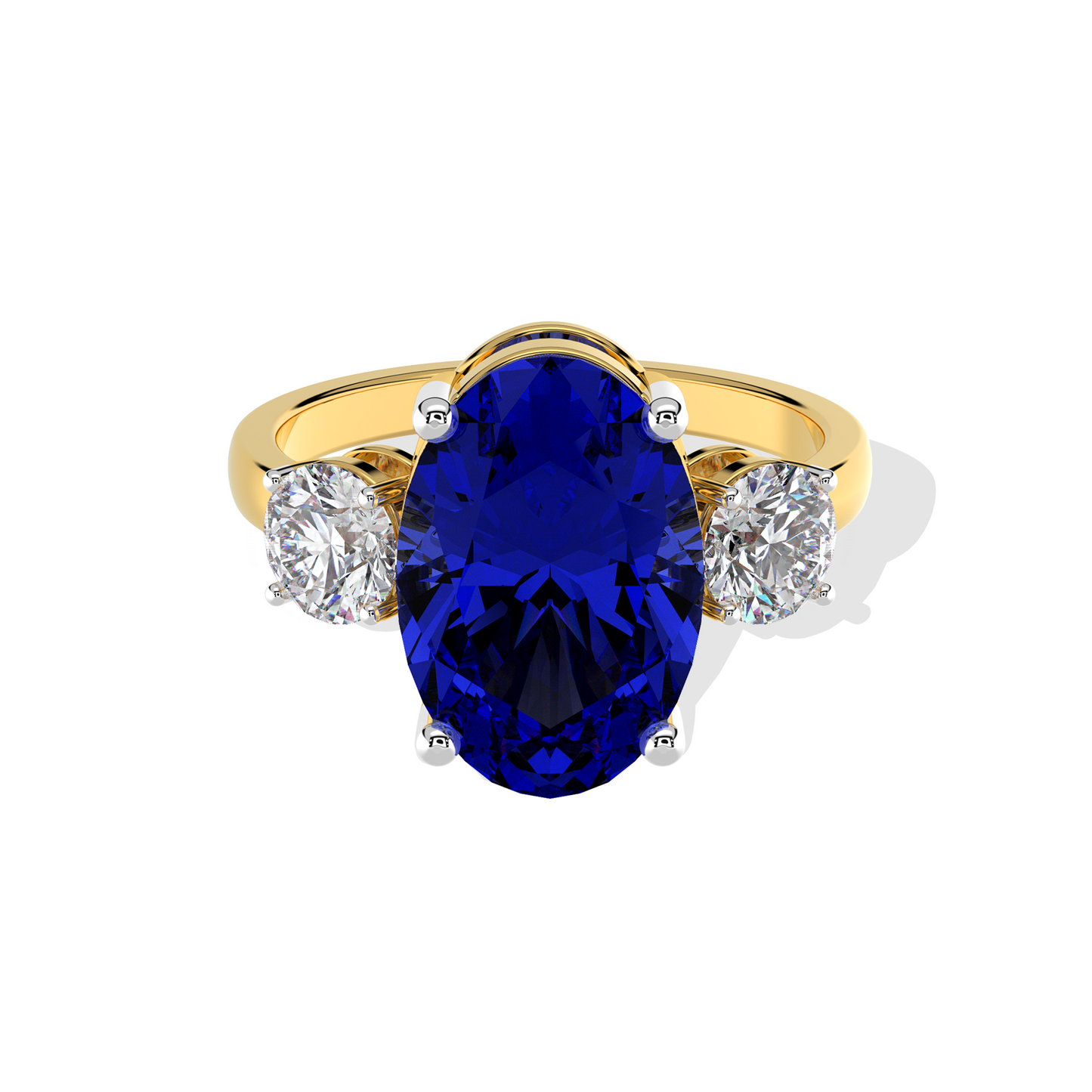 0.80 TW Diamond 4.00 Blue Cl Stone Ring