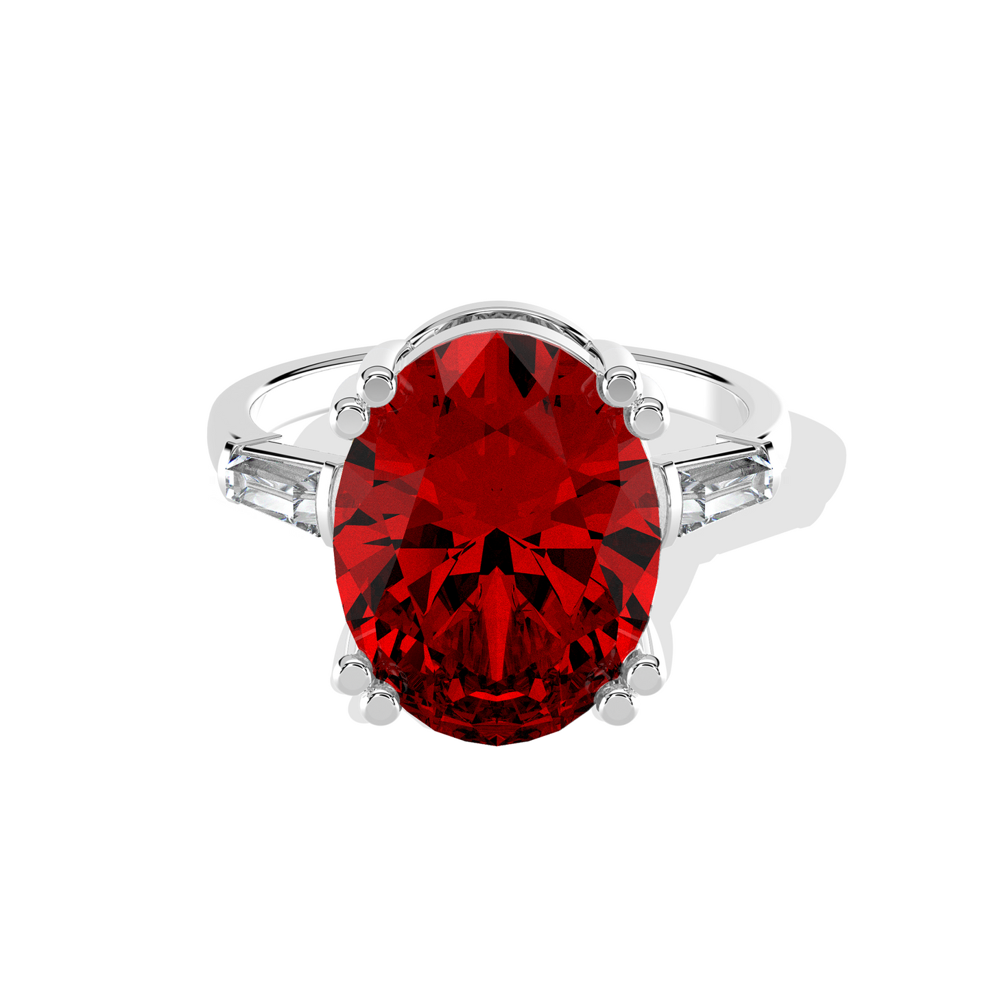 0.40 TW Diamond 5.00 Ruby Cl Stone Ring