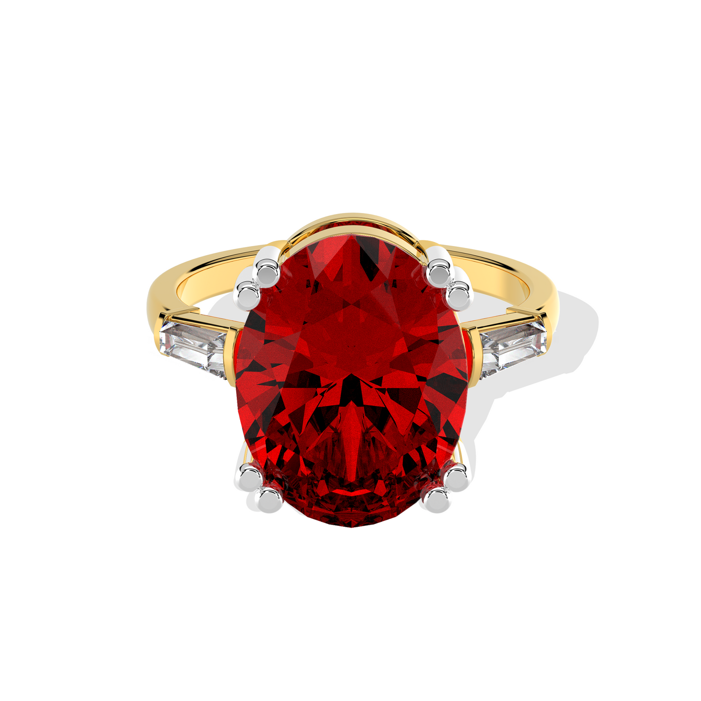 0.40 TW Diamond 5.00 Ruby Cl Stone Ring