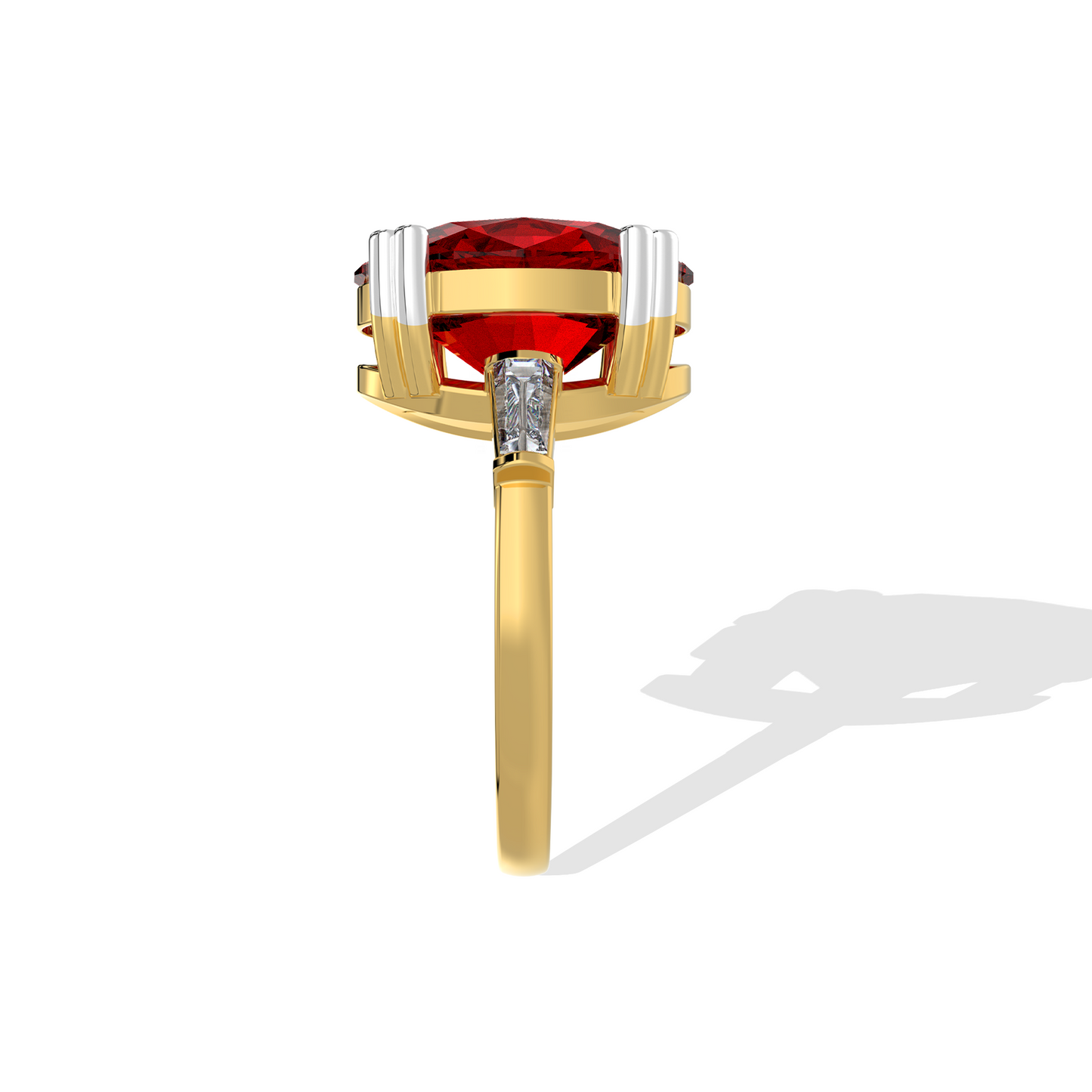 0.40 TW Diamond 5.00 Ruby Cl Stone Ring
