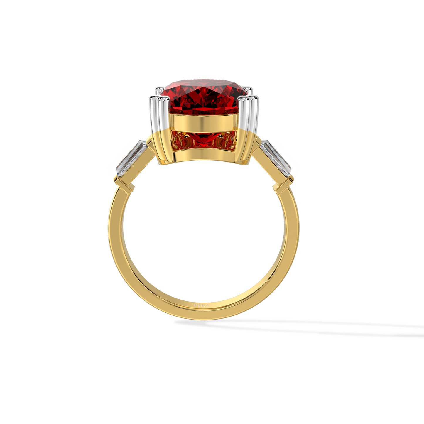 0.40 TW Diamond 5.00 Ruby Cl Stone Ring