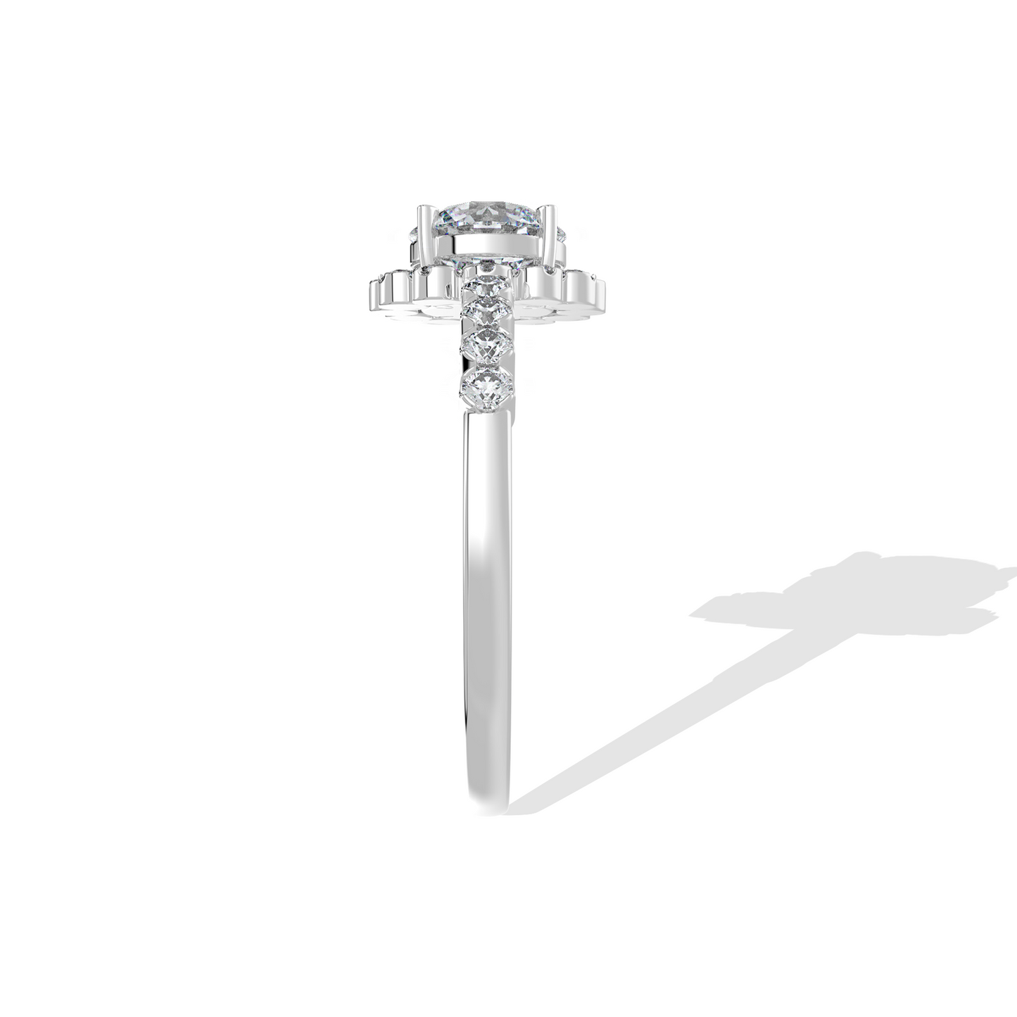1.80 TW Flower Shaped Diamond Ring