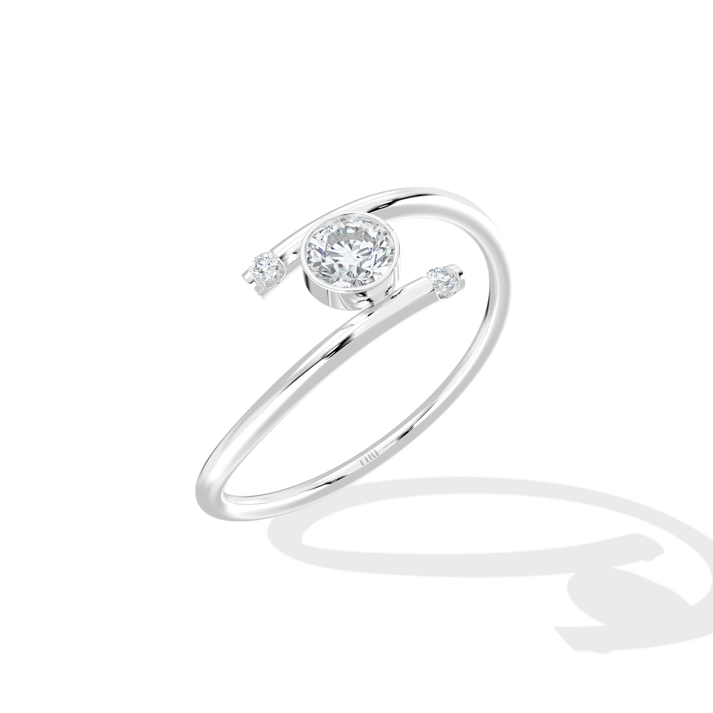 Radiant Spiral Solitaire