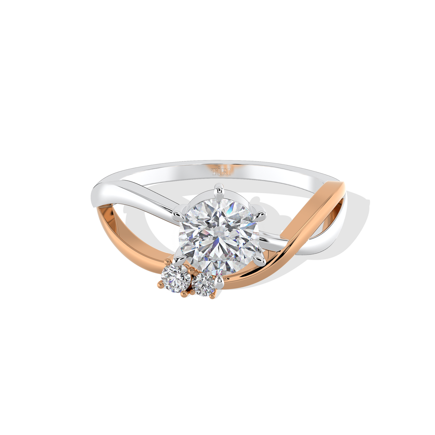 0.70 TW Round Duo Colour Diamond Ring