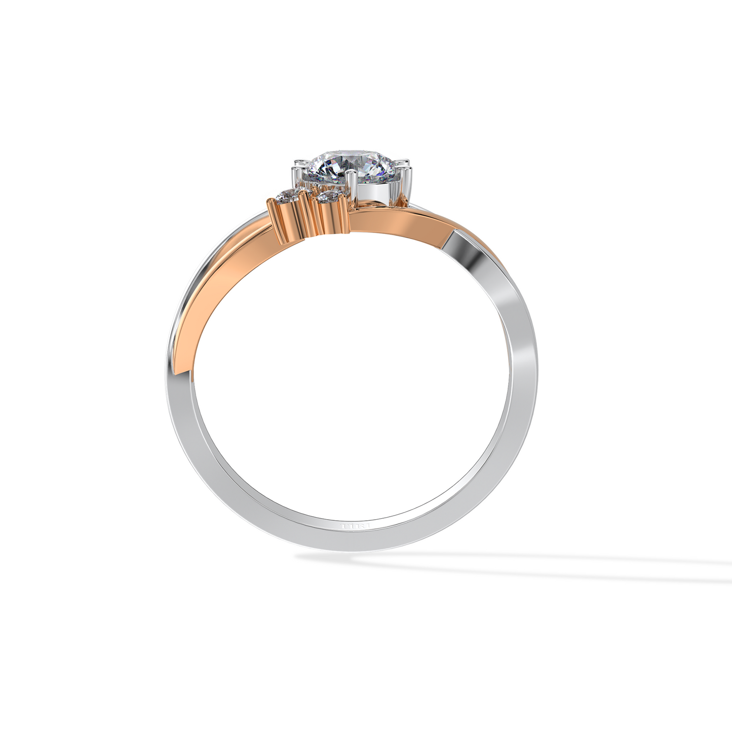 0.70 TW Round Duo Colour Diamond Ring