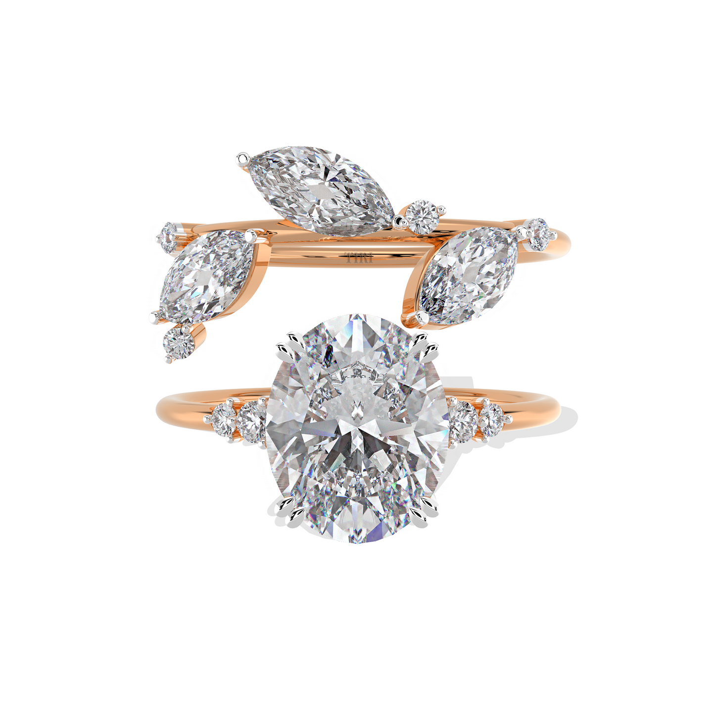 3.90 TW Multishaped Diamond Ring