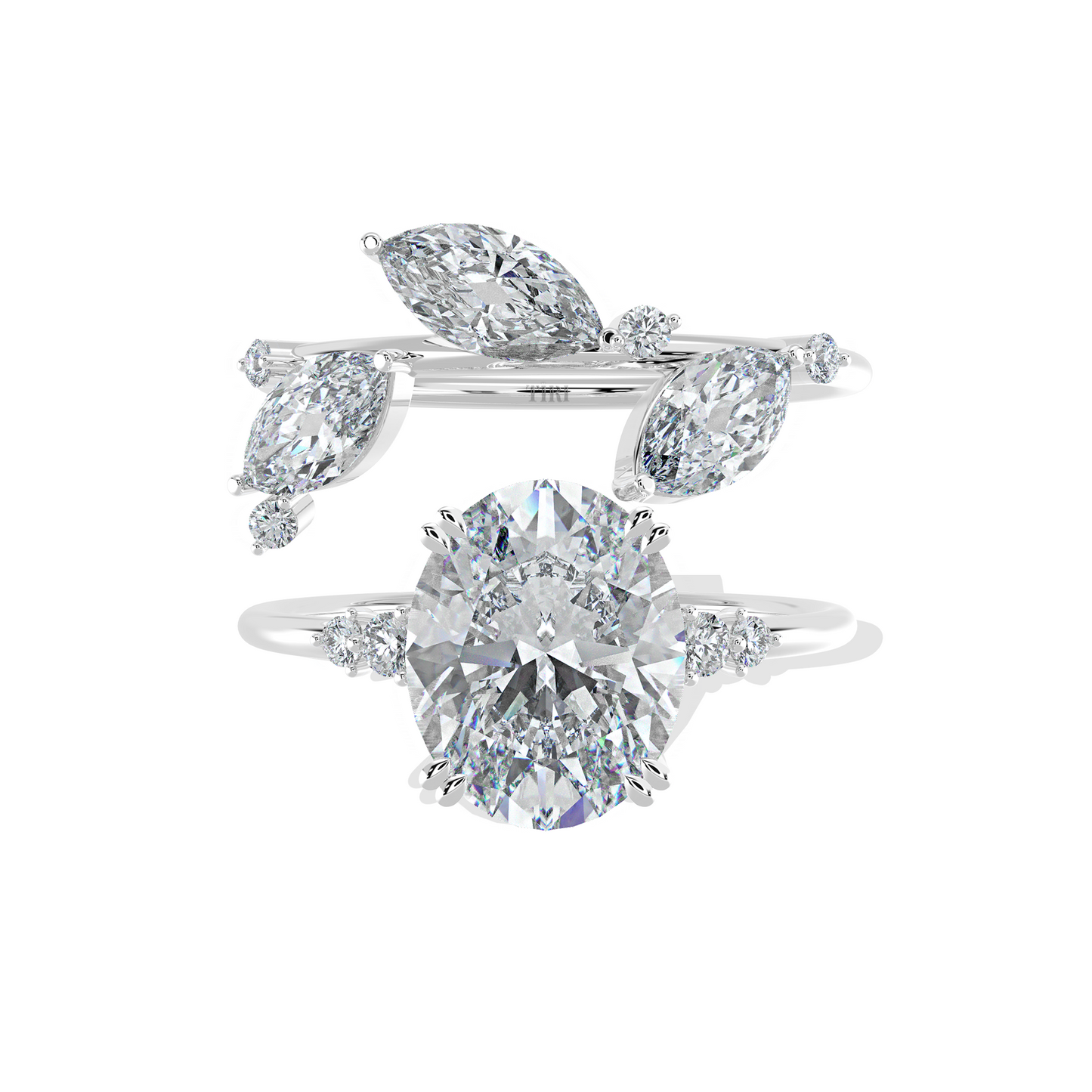 3.90 TW Multishaped Diamond Ring