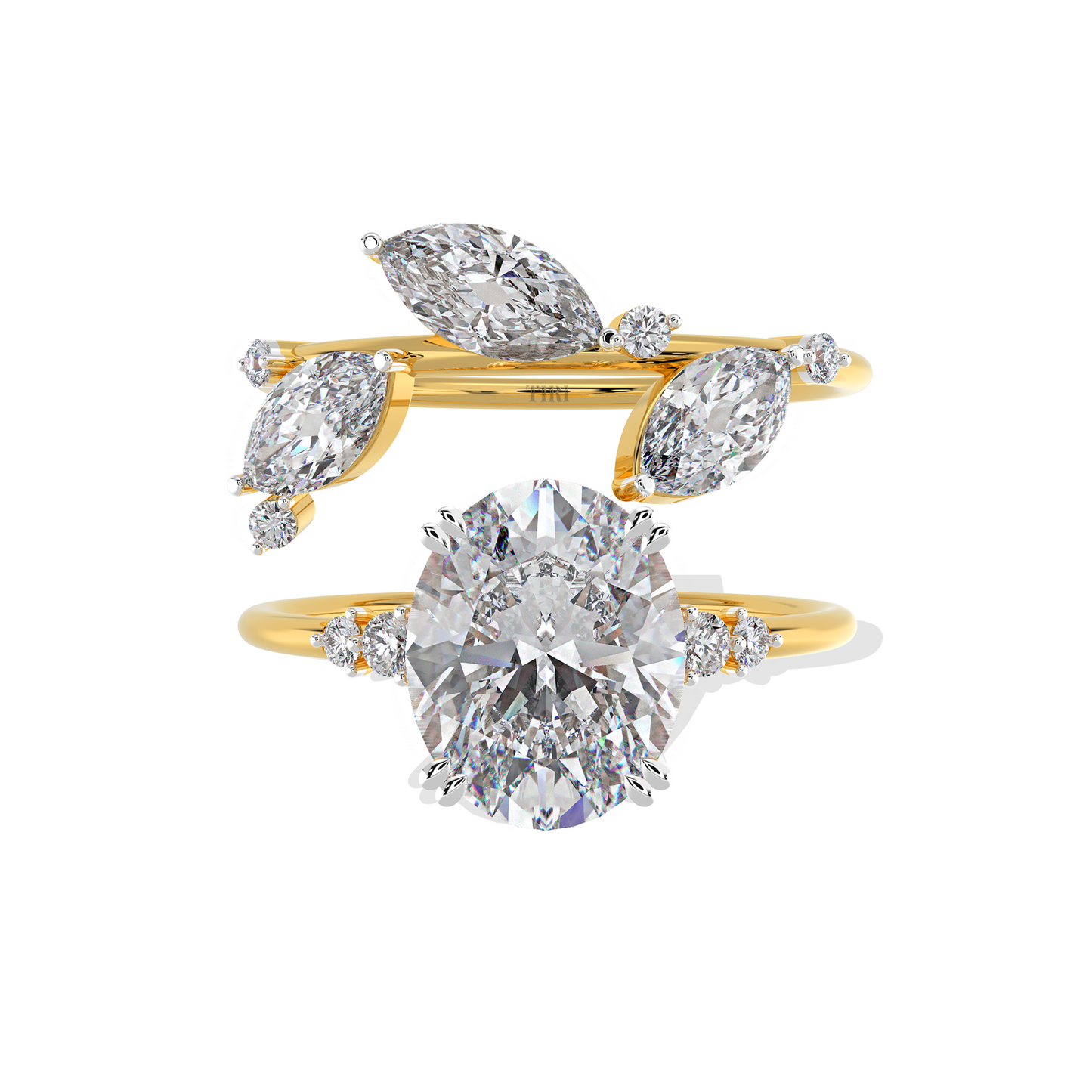 3.90 TW Multishaped Diamond Ring