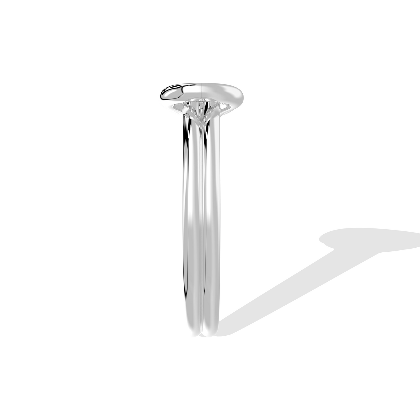 Silver Infinite Knot Ring by Tiri, close-up of the elegant, polished band featuring an intricate infinite knot design.