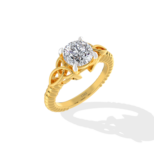 Elegant Knot Diamond Ring