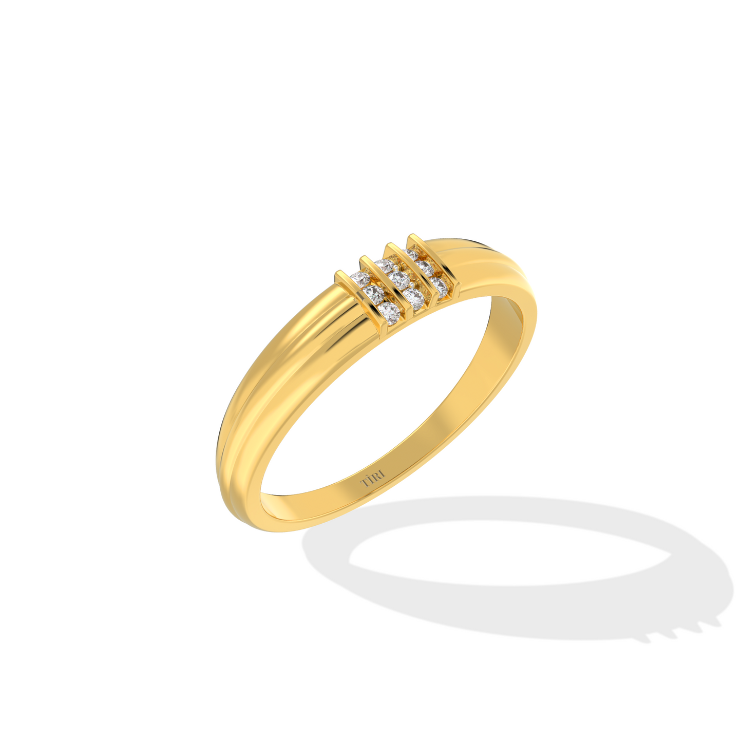 Triple Shine Gold Ring