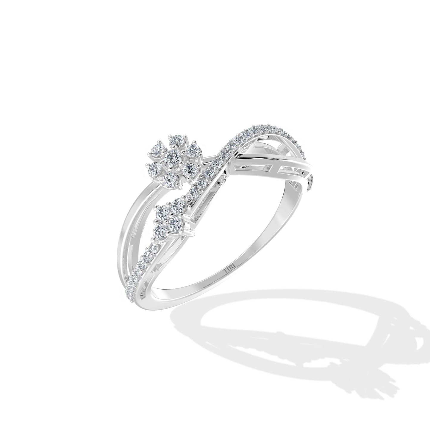 1.0 TW Flower Diamond Ring