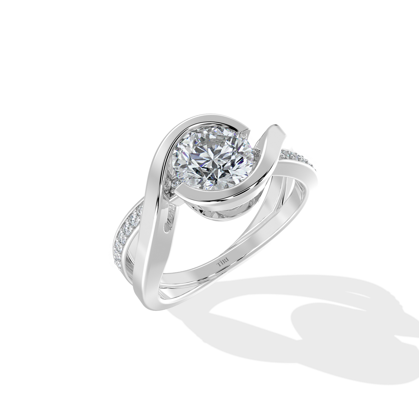 0.95 TW Round Diamond RIng