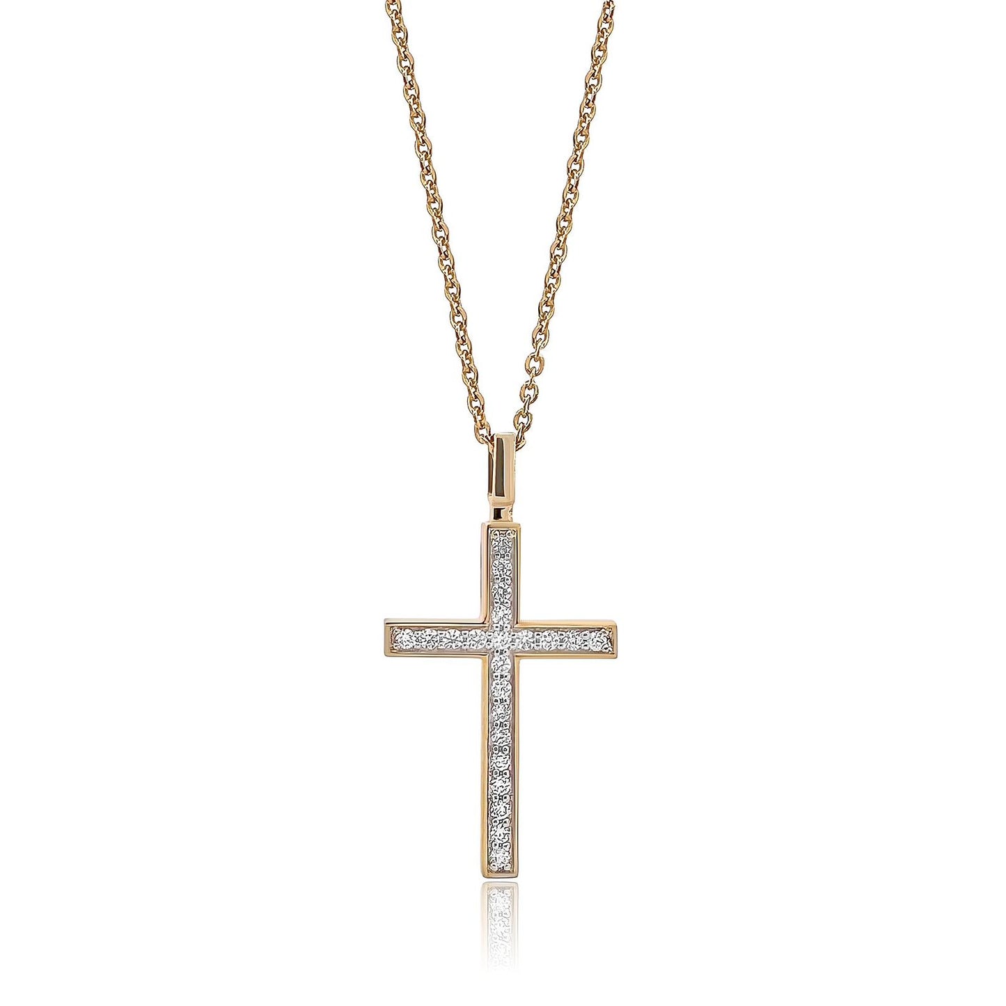 0.19 TW Diamond Cross Pendant