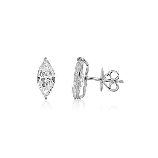 Marquise Diamond Solitaire Stud
