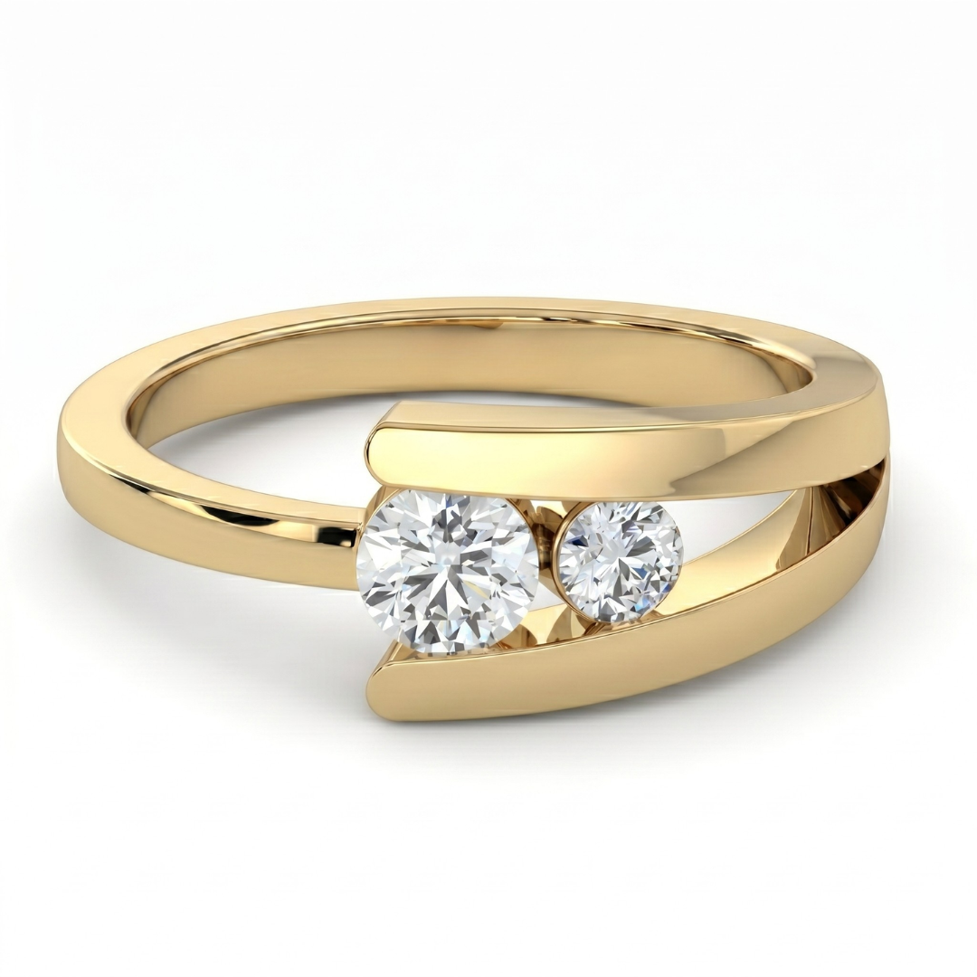 Orbital Duo Diamond Ring