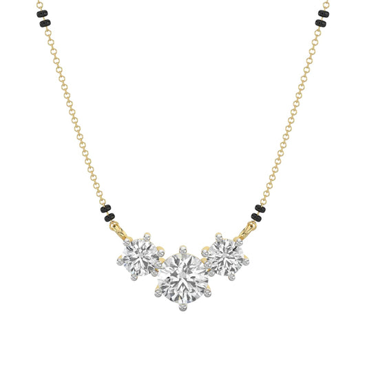 1.86 TW 1.03 CTS Diamond Mangalsutra