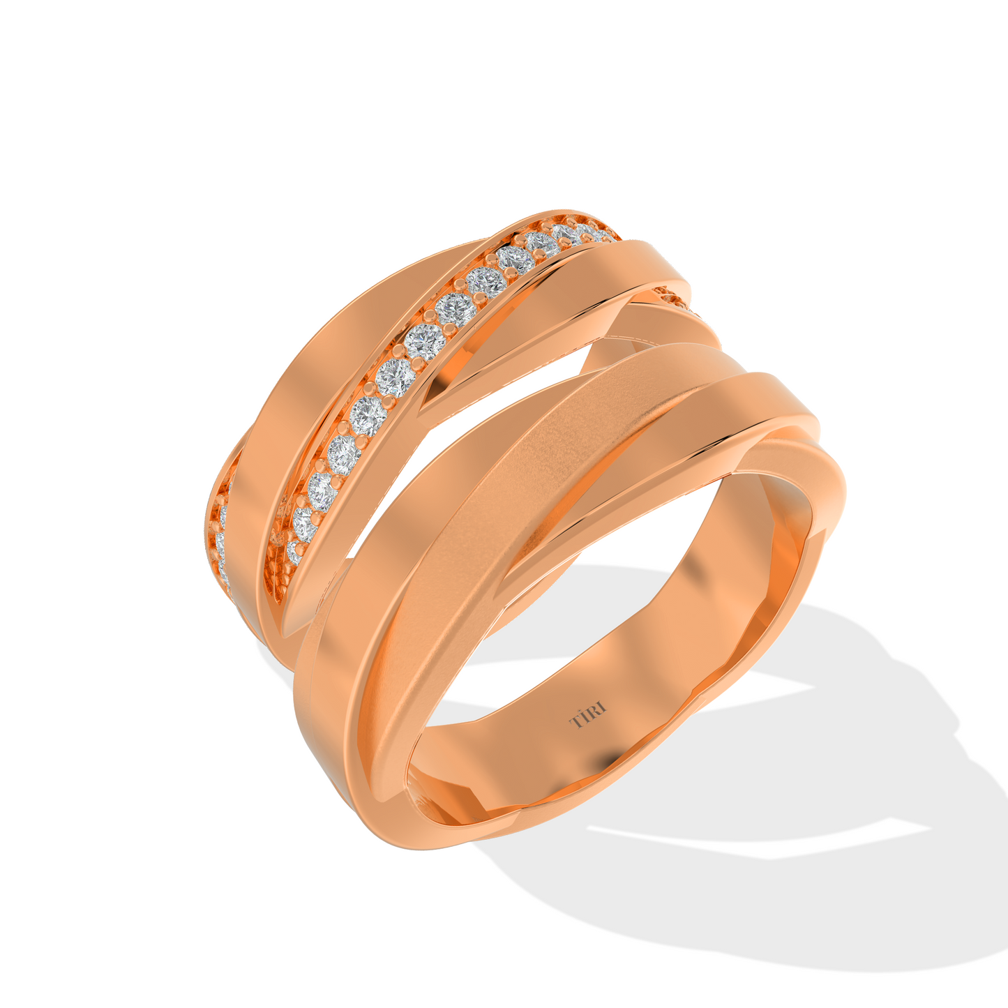 Elegant 1.00 TW diamond ring by Tiri featuring a sparkling central diamond set on a sleek band, perfect for special occasions.