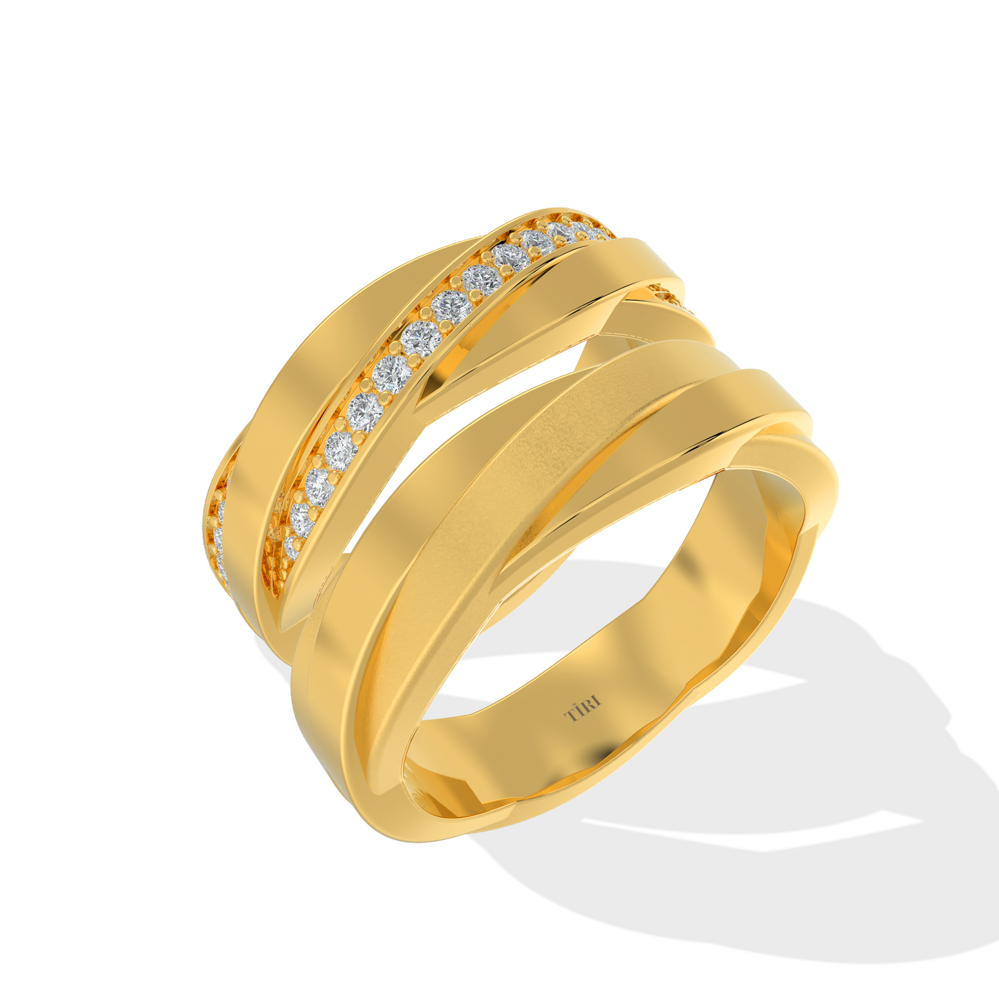 Elegant 1.00 TW diamond ring by Tiri featuring a sparkling central diamond and a sleek band, perfect for special occasions.